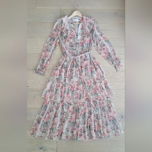 Zimmermann Silk Floral Long Sleeve Dress